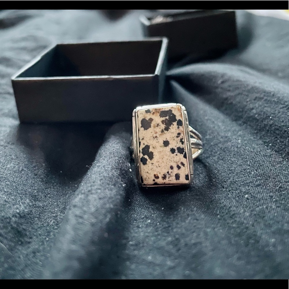 Dalmatian Jasper Ring size 7